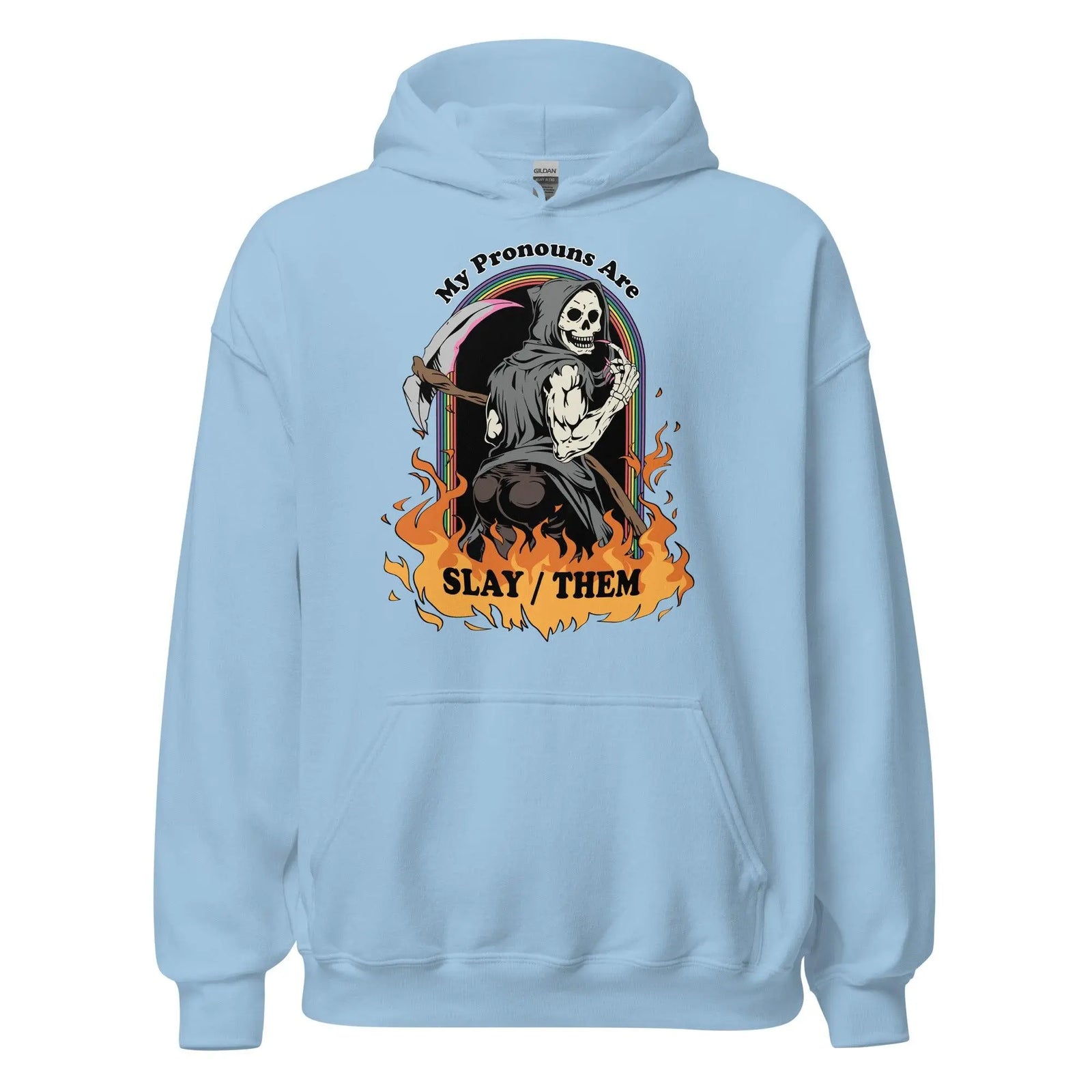 My Pronouns are Slay/Them Cartoon Hoodie - Orbital Clothing