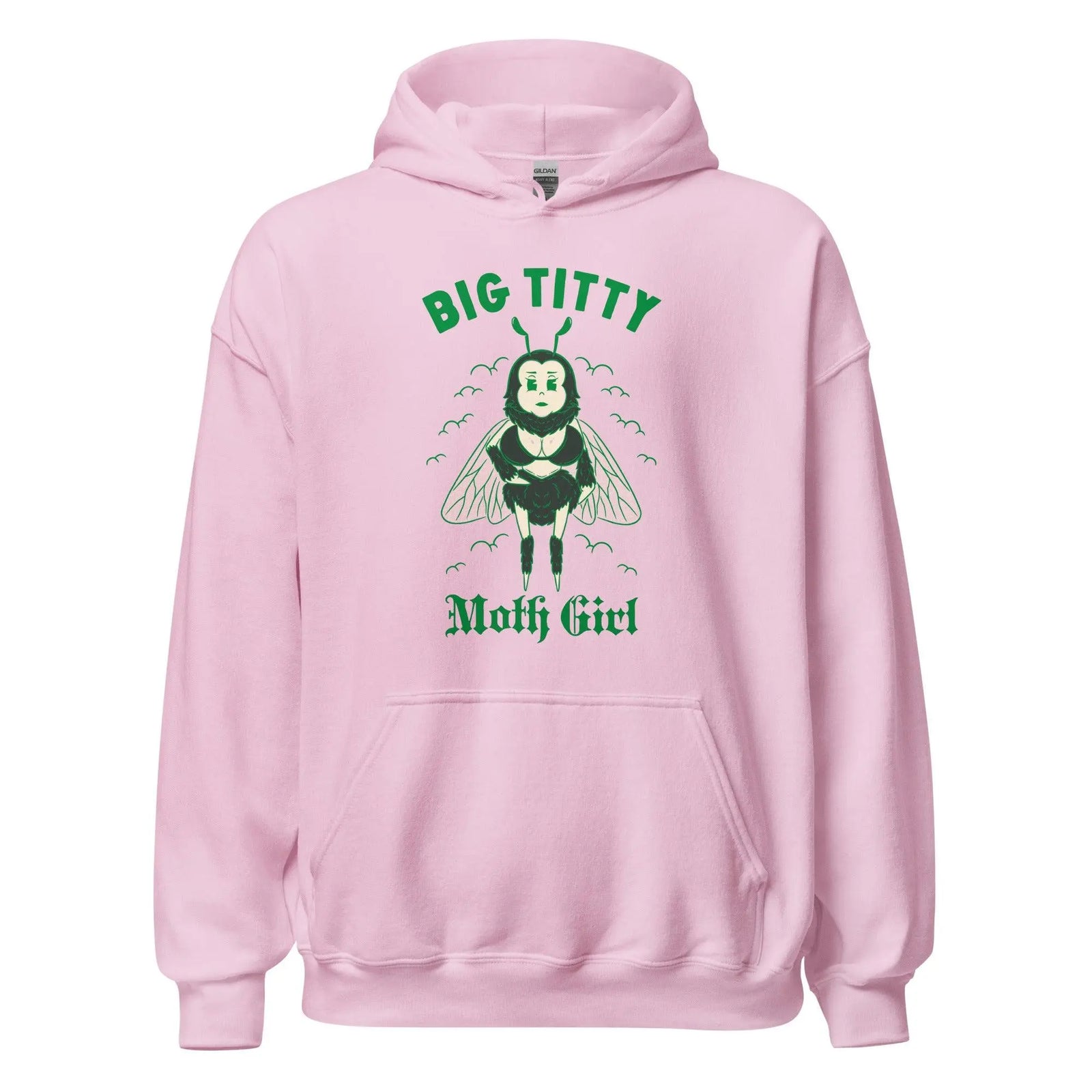 Big Titty Moth Girl Hoodie - Orbital Clothing