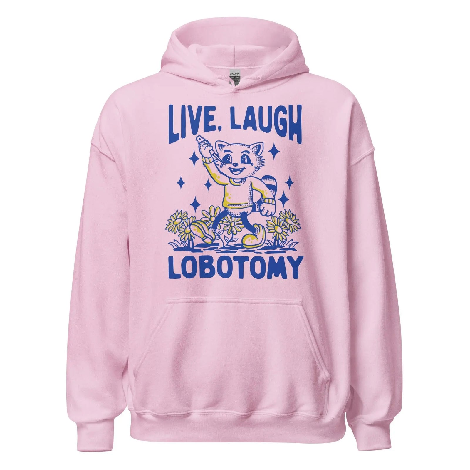 Live Laugh Lobotomy White Hoodie - Orbital Clothing
