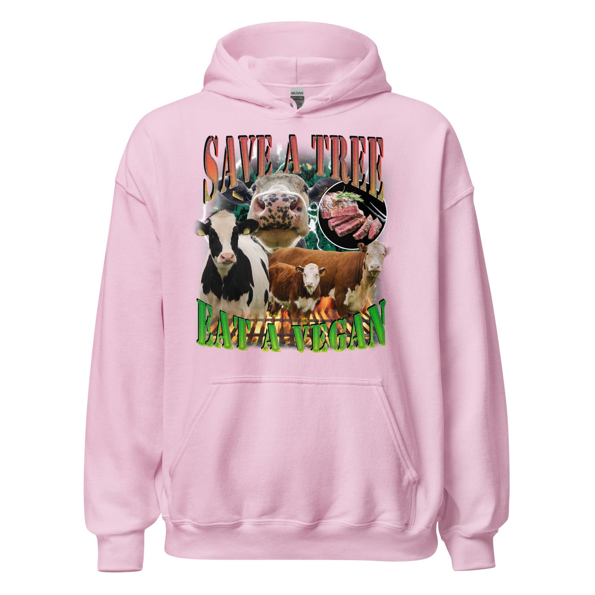 Save a Tree Eat a Vegan Hoodie - Orbital Clothing