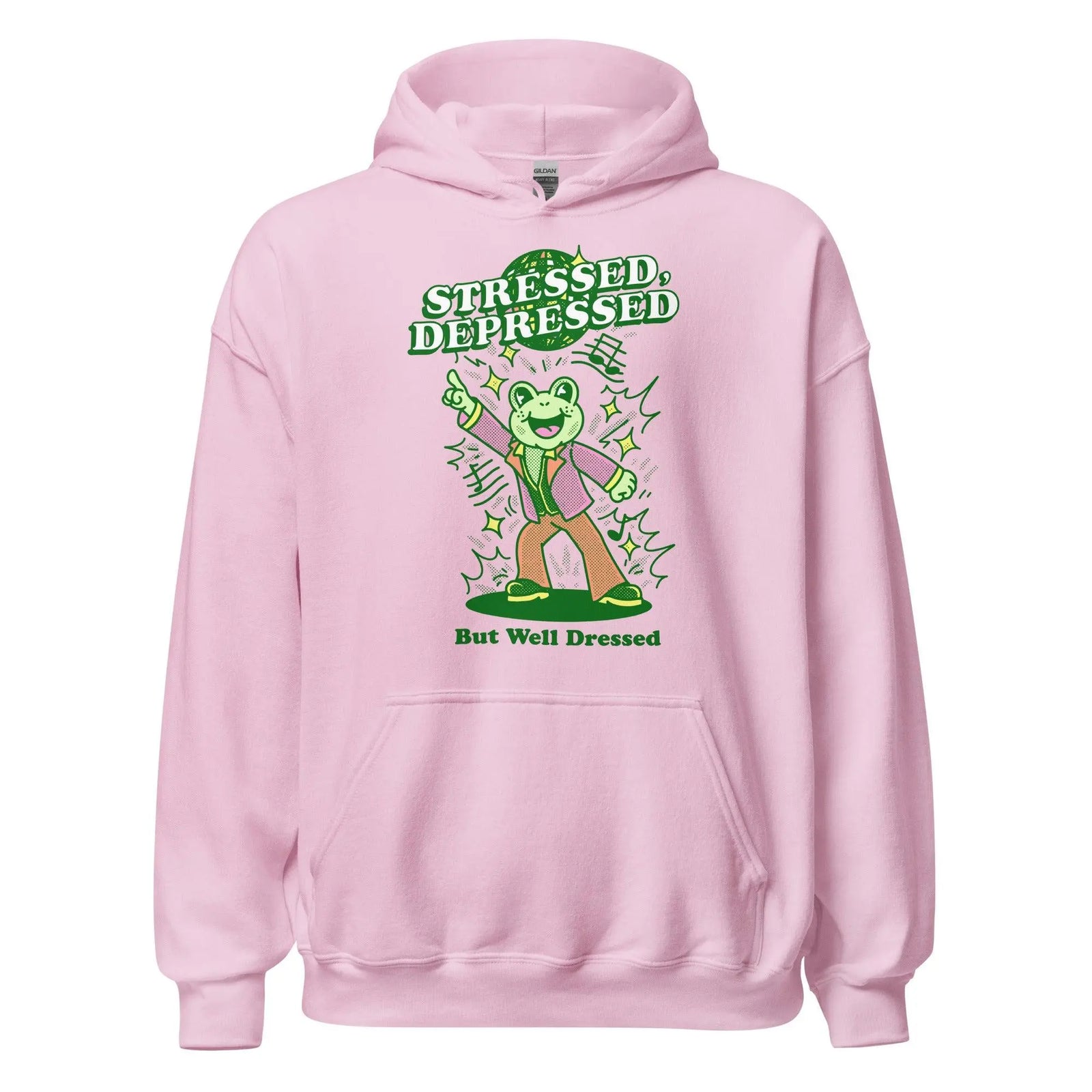 stressed depressed but well dressed Hoodie - Orbital Clothing