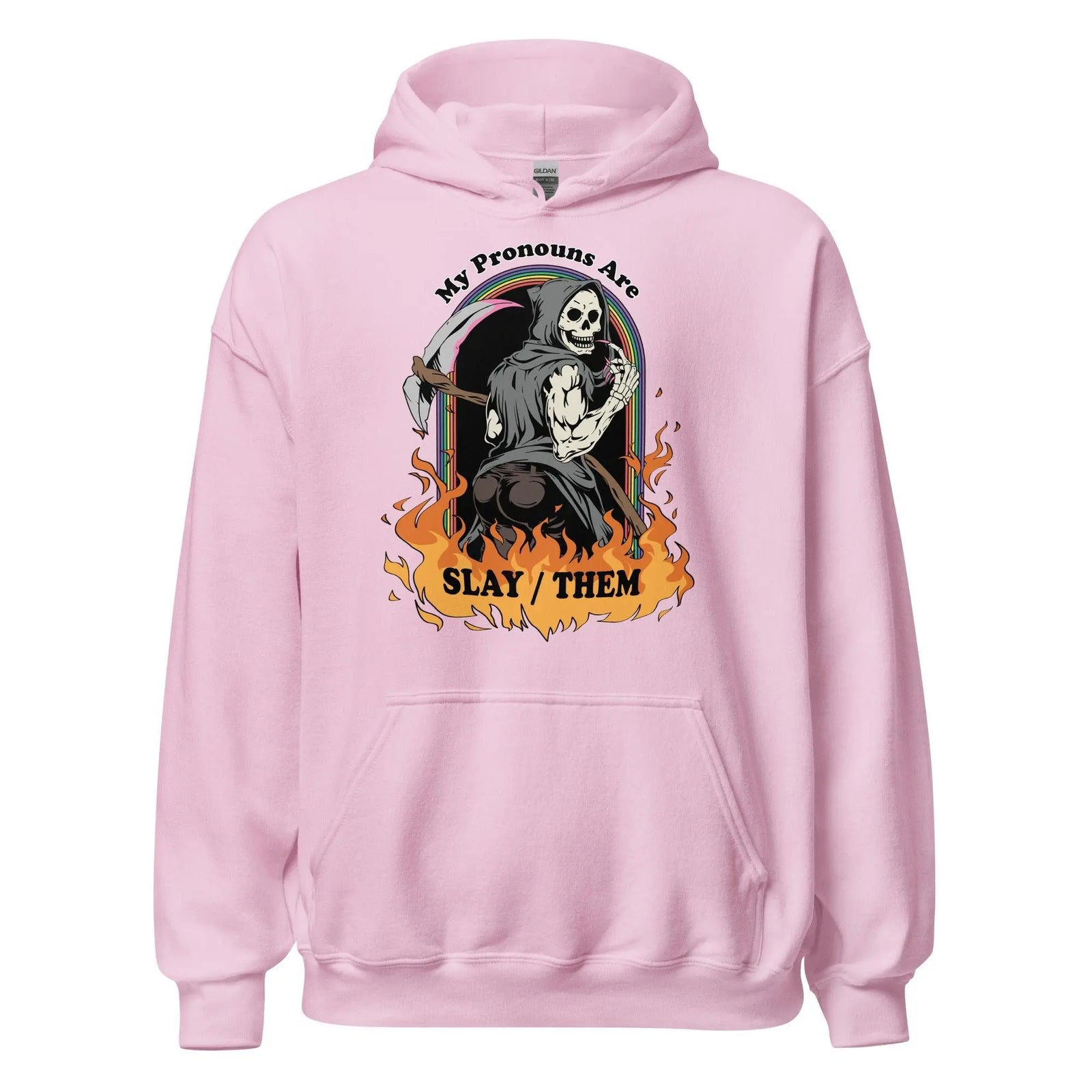 My Pronouns are Slay/Them Cartoon Hoodie - Orbital Clothing
