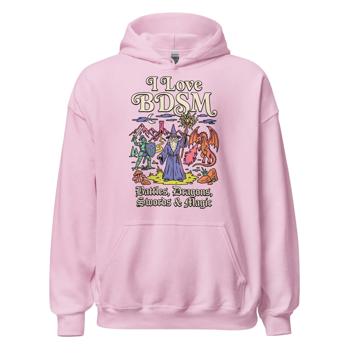 I Love BDSM (Battles, Dragons, Swords & Magic) Hoodie Orbital Clothing