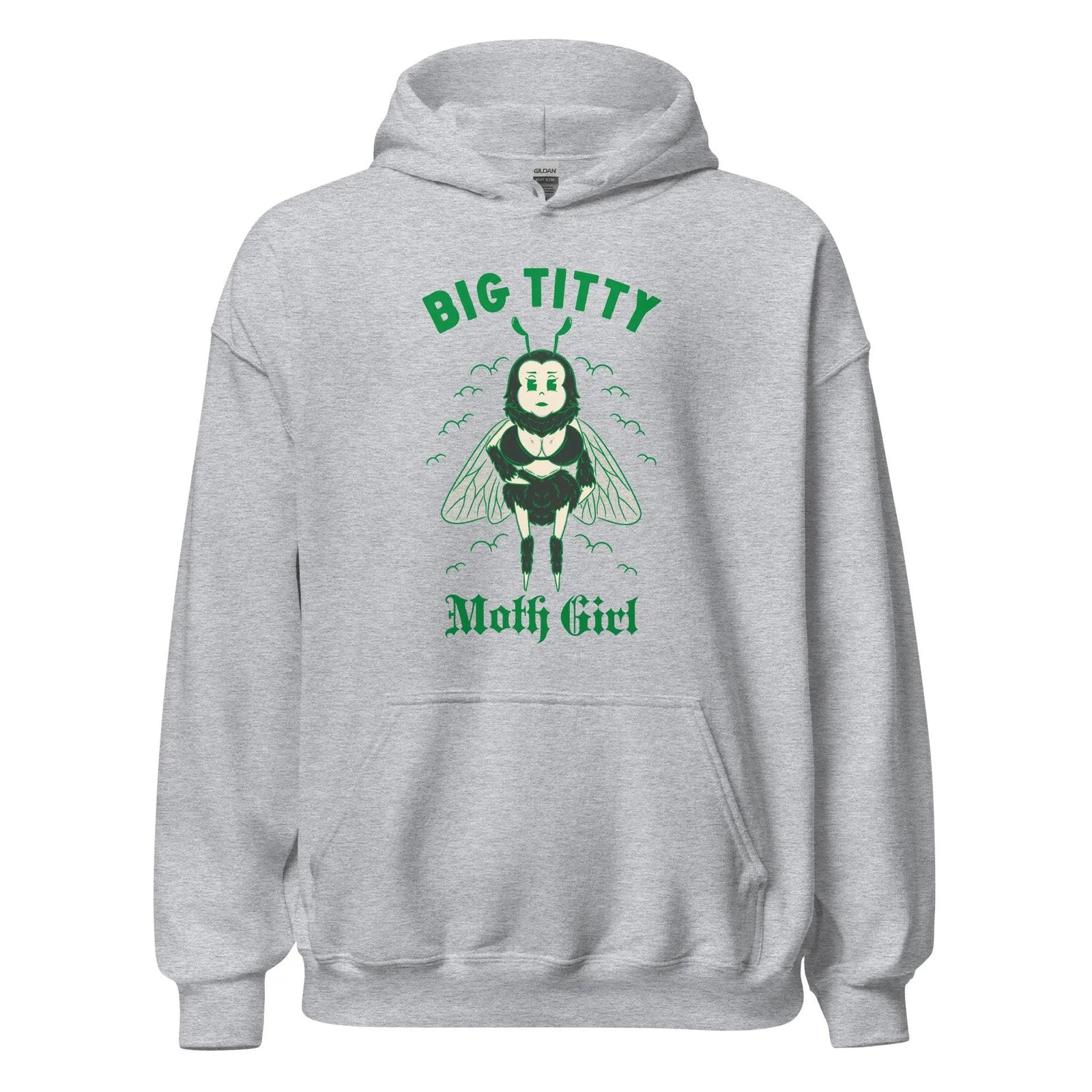 Big Titty Moth Girl Hoodie - Orbital Clothing