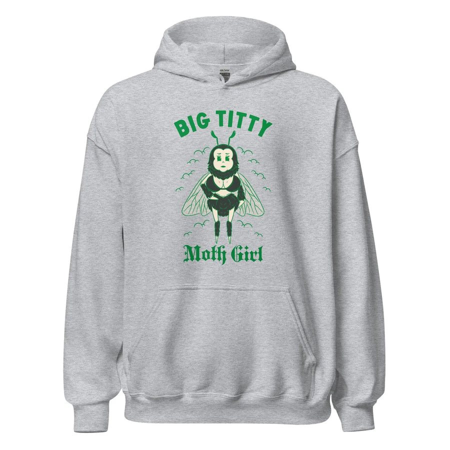 Big Titty Moth Girl Hoodie - Orbital Clothing