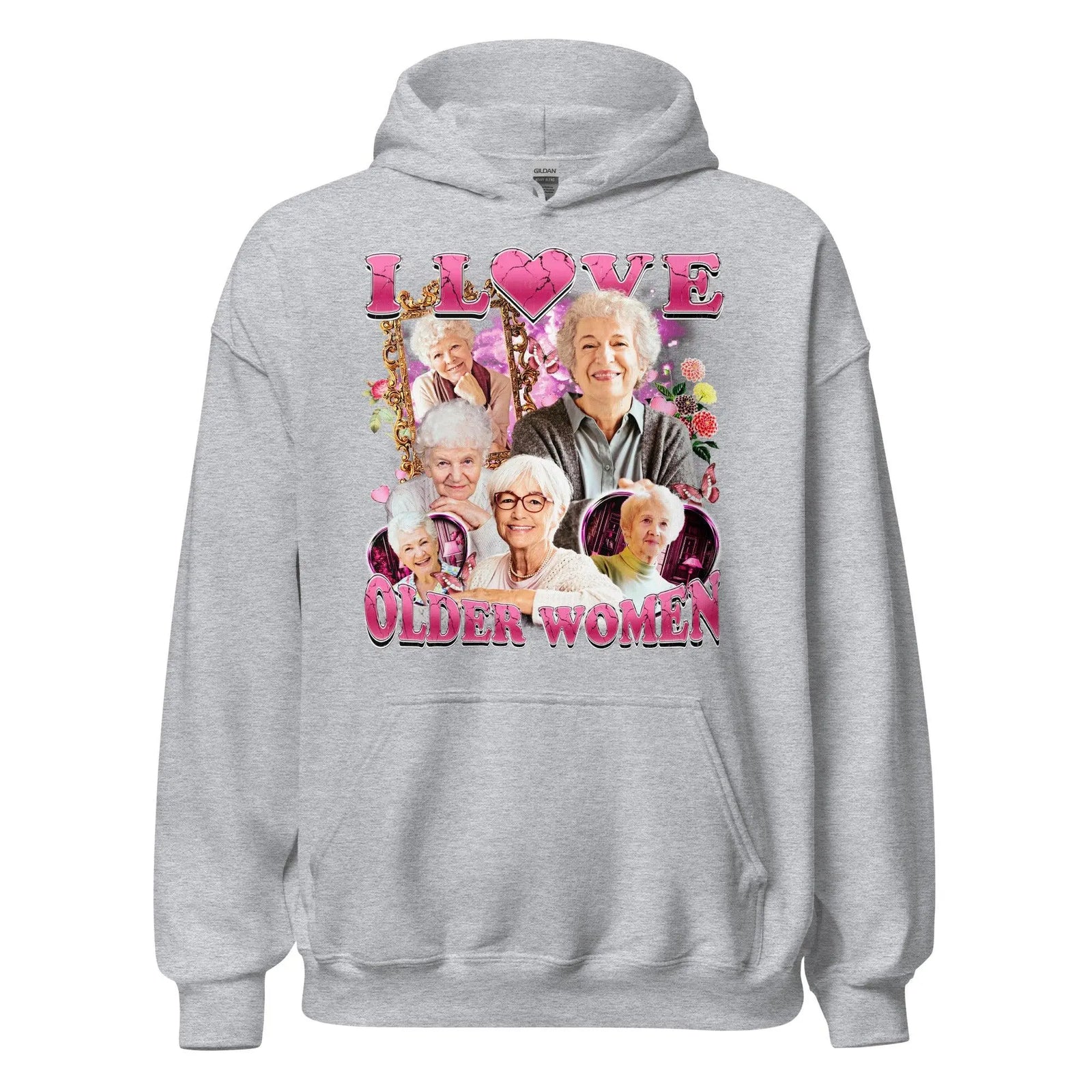 I love Older Women Hoodie - Orbital Clothing