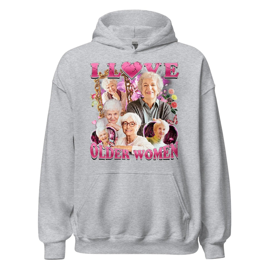 I love Older Women Hoodie - Orbital Clothing