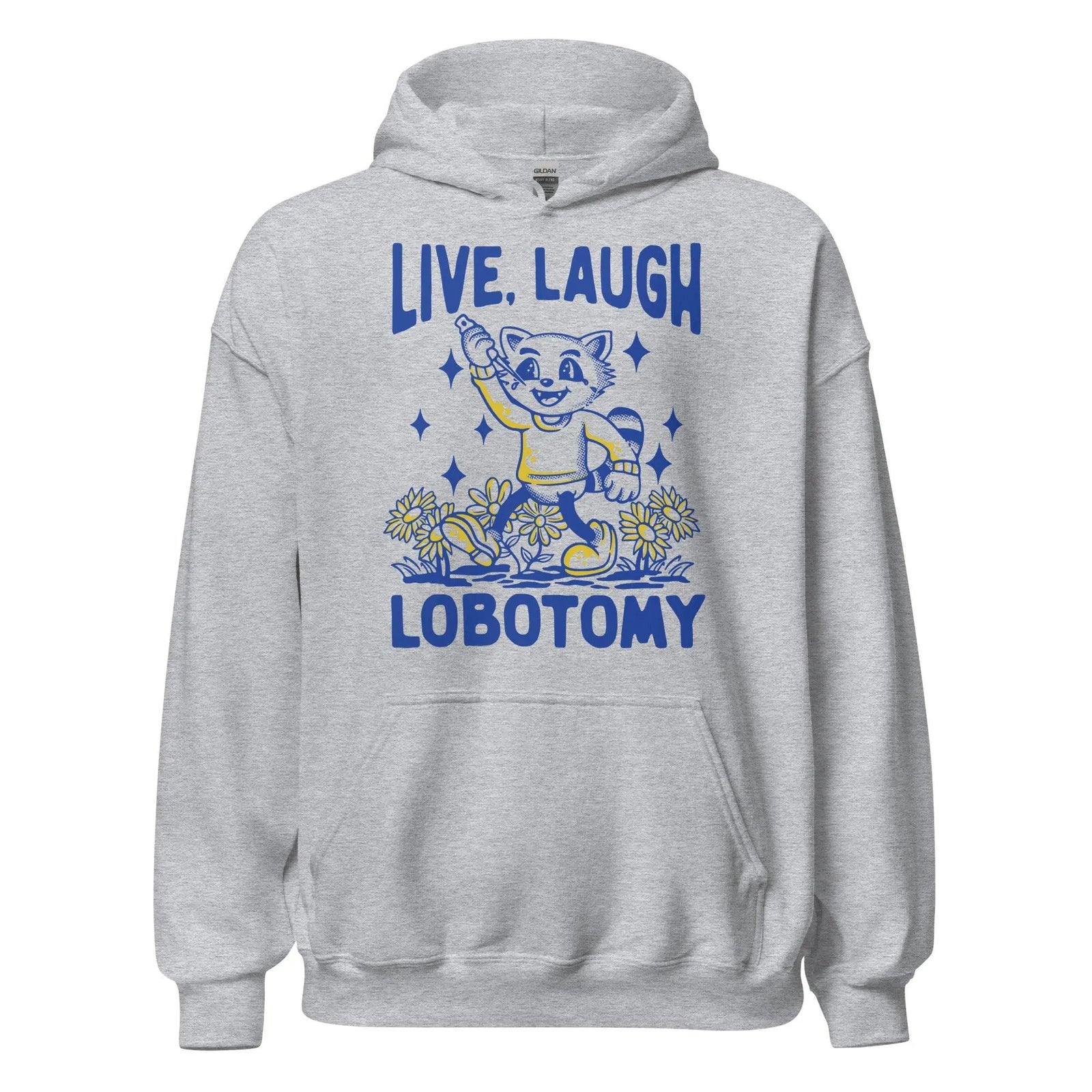 Live Laugh Lobotomy White Hoodie - Orbital Clothing