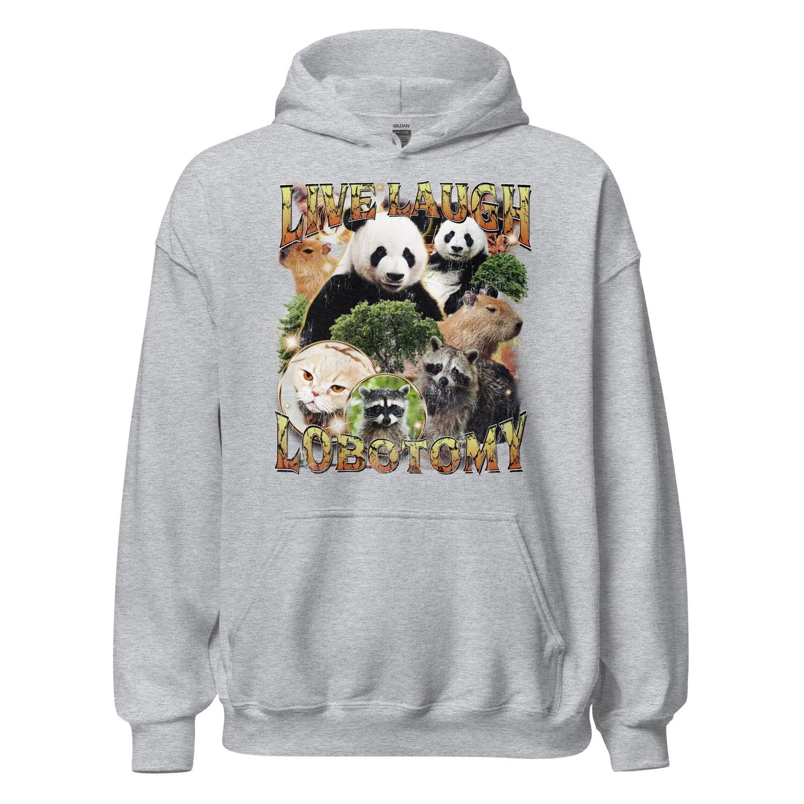 Live Laugh Lobotomy Vintage Design Hoodie - Orbital Clothing
