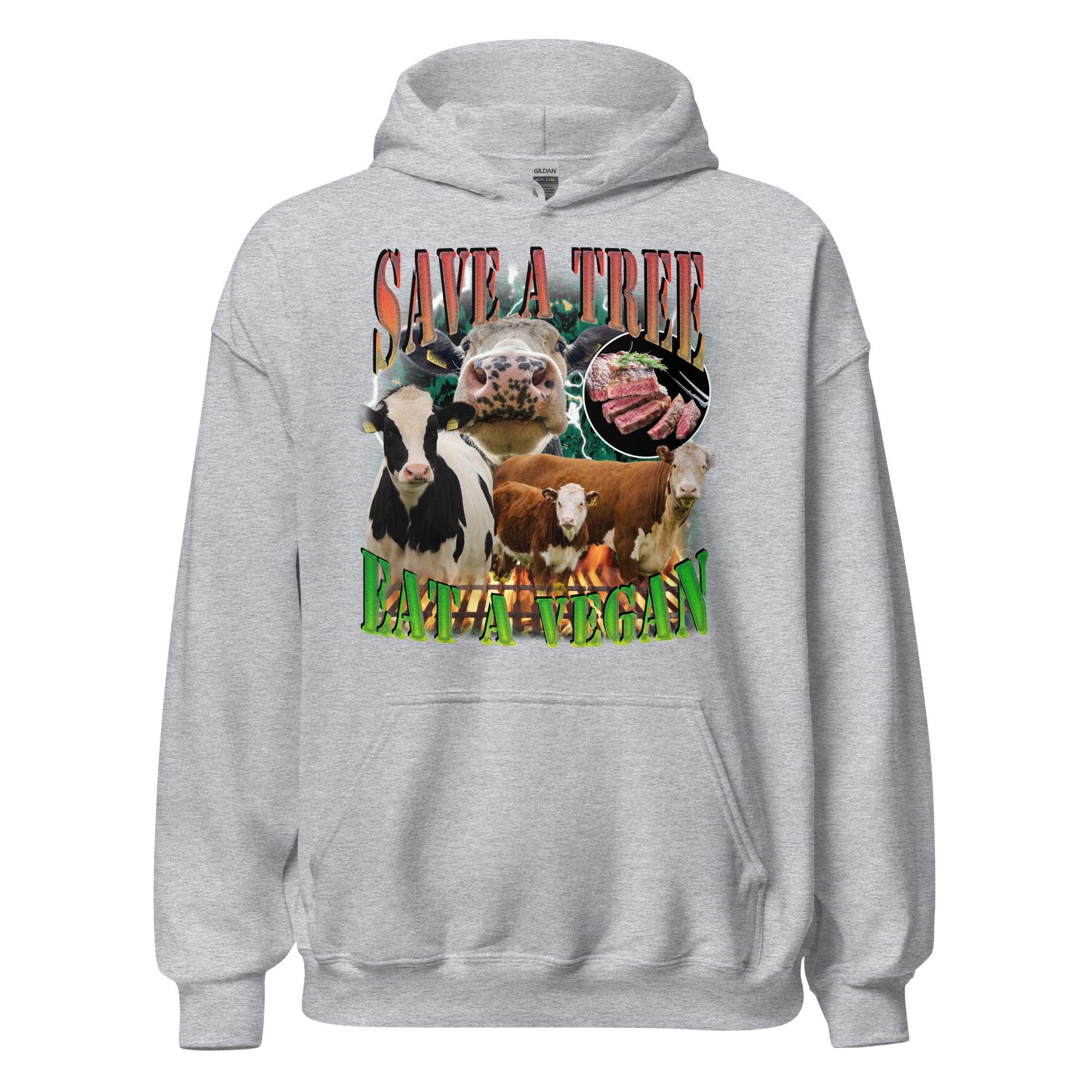 Save a Tree Eat a Vegan Hoodie - Orbital Clothing
