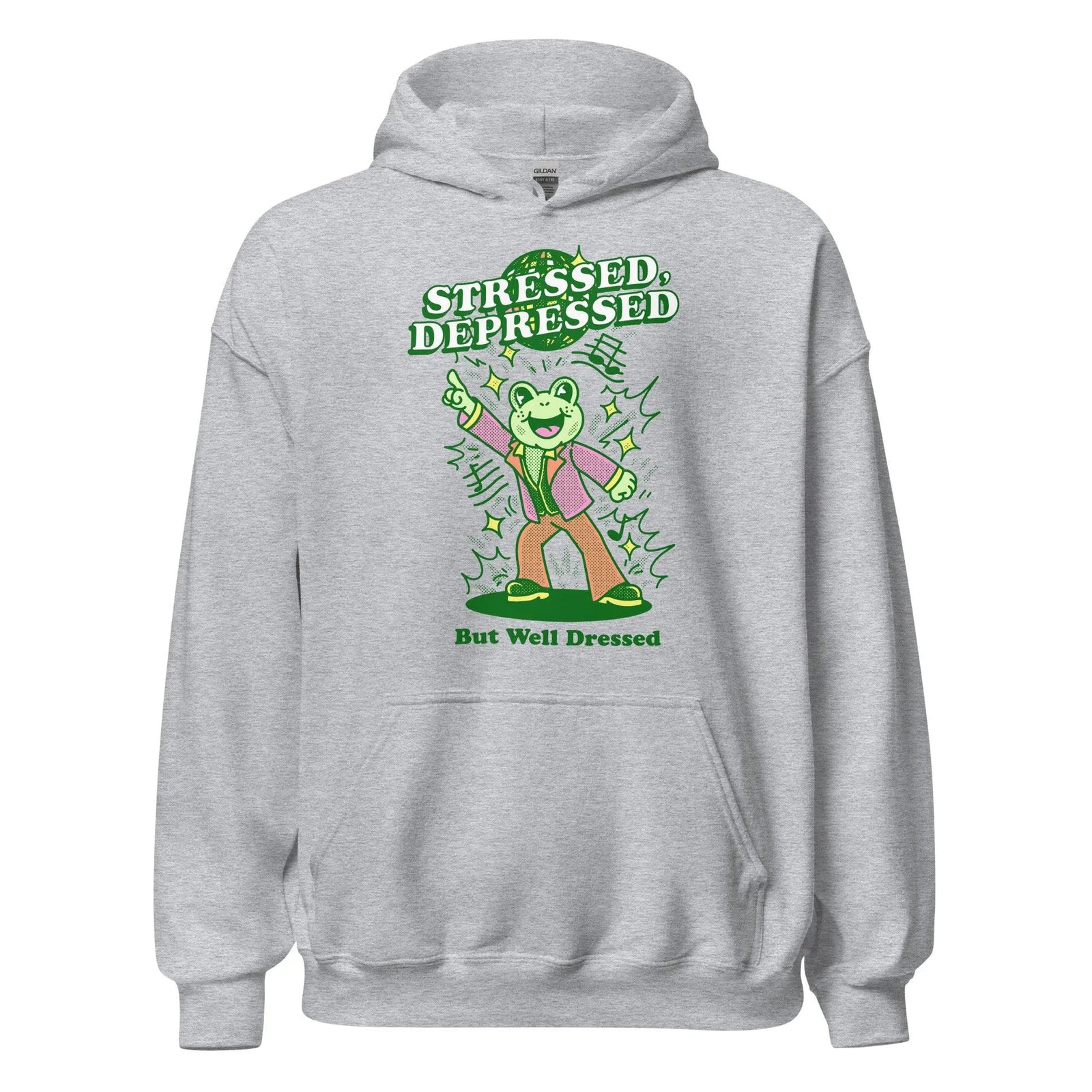 stressed depressed but well dressed Hoodie - Orbital Clothing