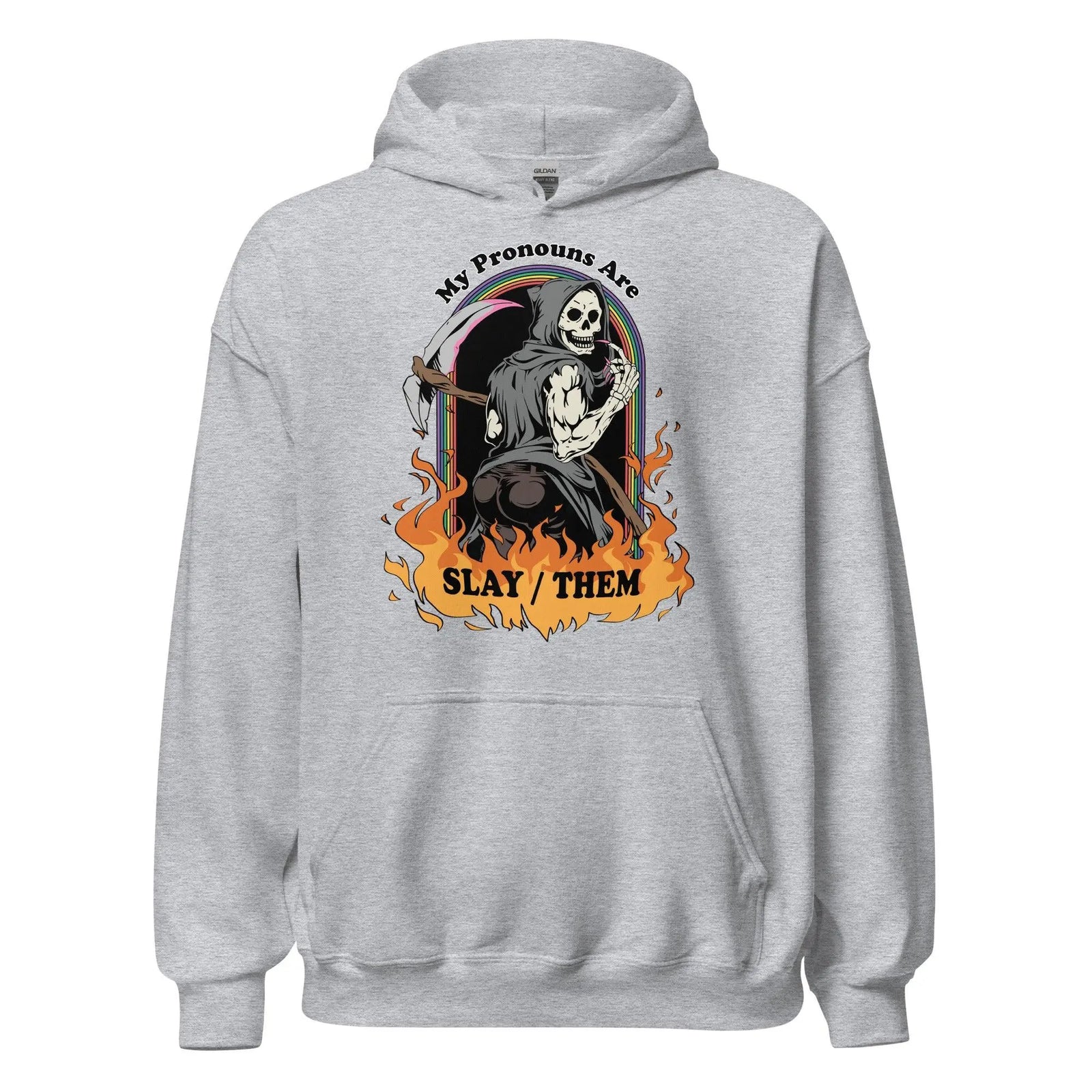 My Pronouns are Slay/Them Cartoon Hoodie - Orbital Clothing
