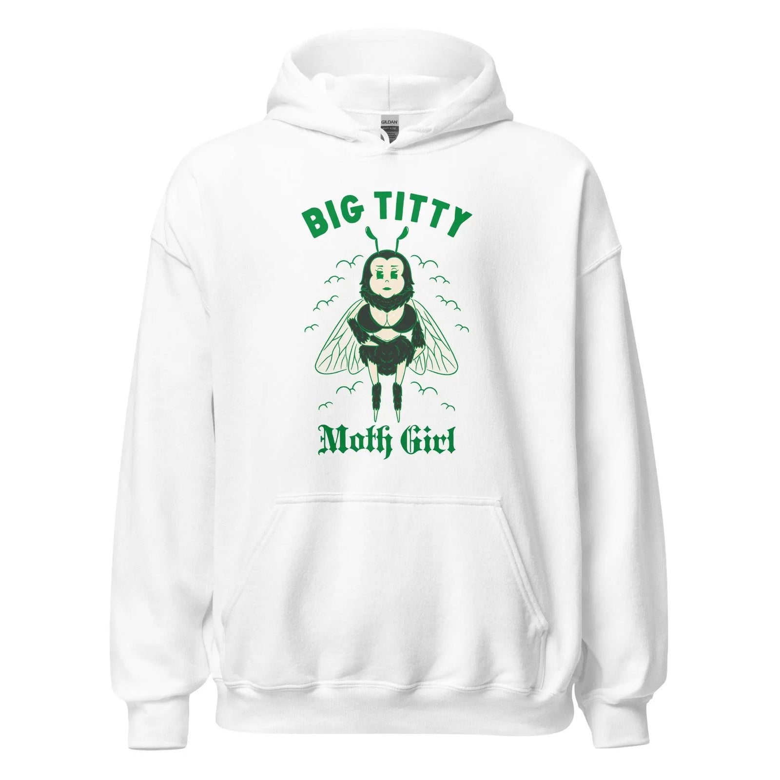 Big Titty Moth Girl Hoodie - Orbital Clothing