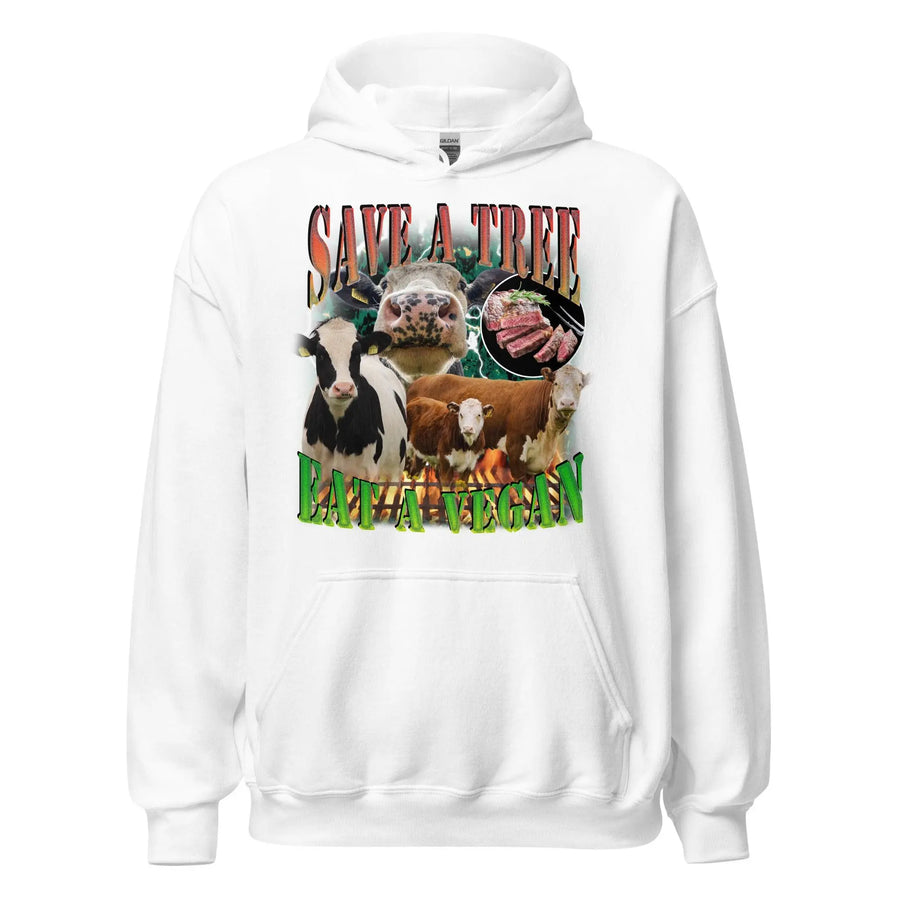 Save a Tree Eat a Vegan Hoodie - Orbital Clothing