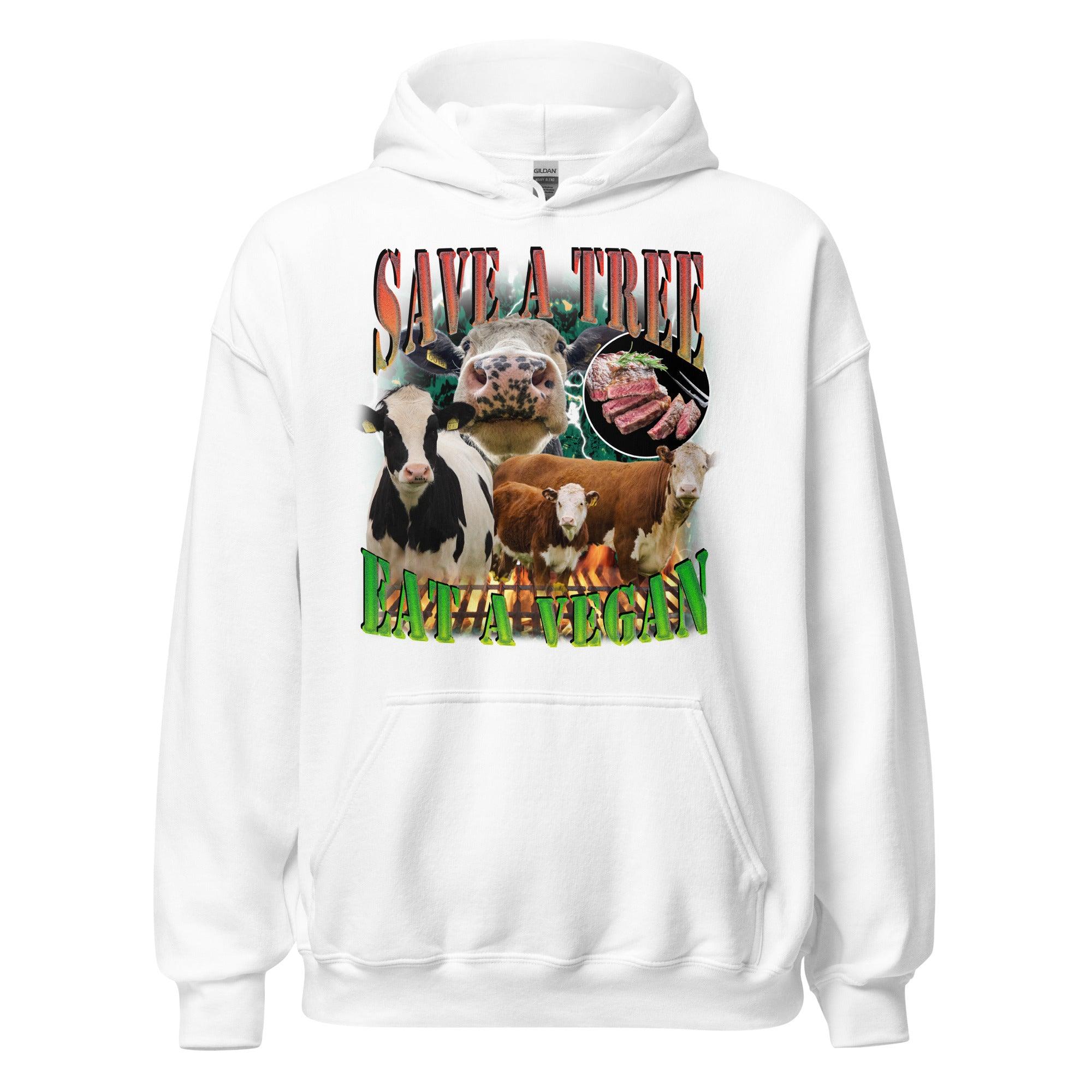 Save a Tree Eat a Vegan Hoodie - Orbital Clothing