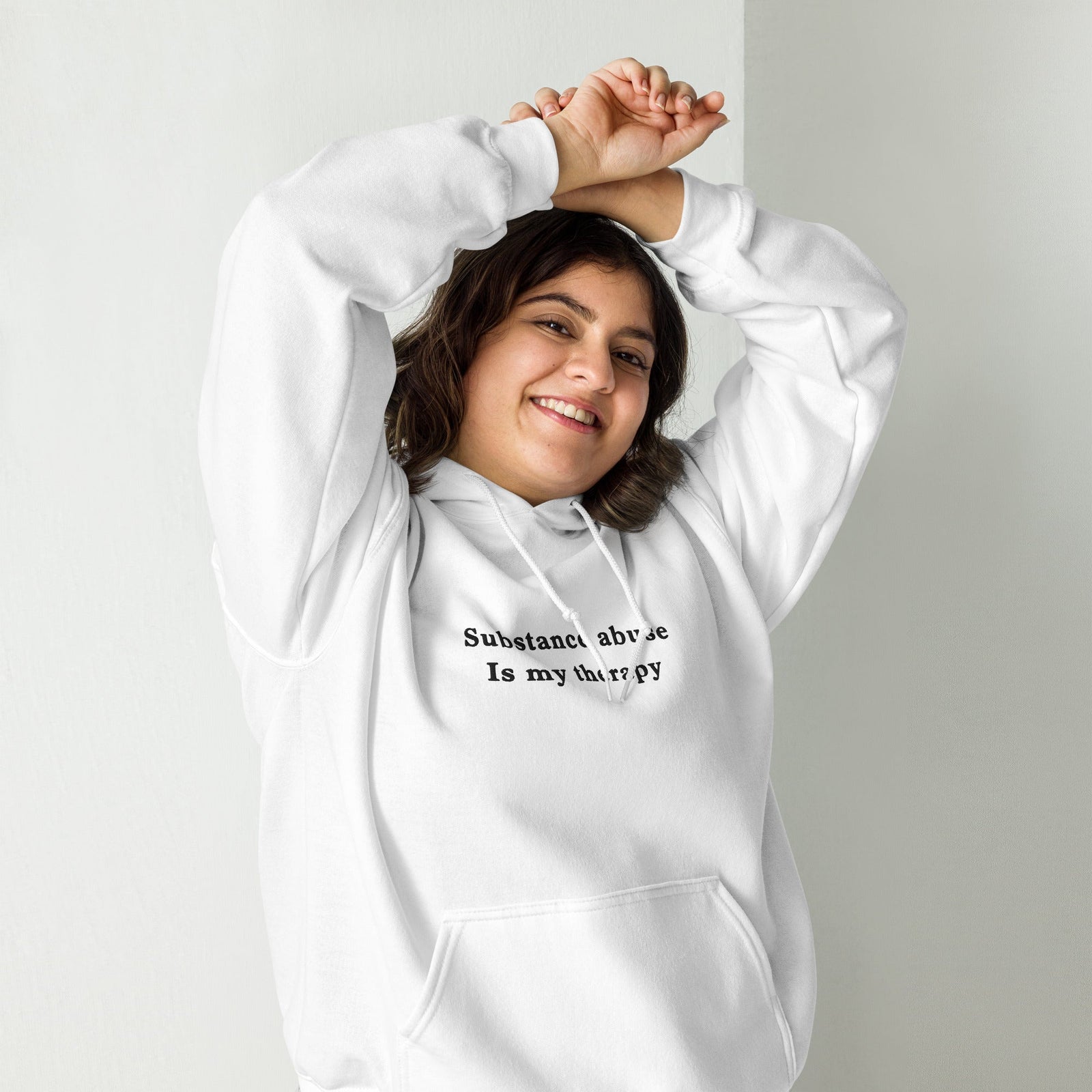 Substance abuse is my therapy (embroidered) Hoodie Orbital Clothing