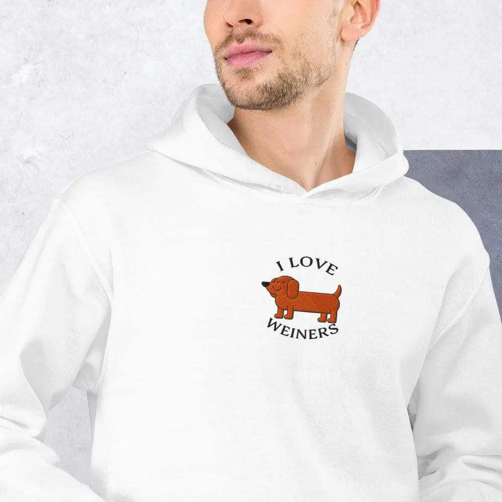 I Love Weiners (sausage dogs) Hoodie - Orbital Clothing