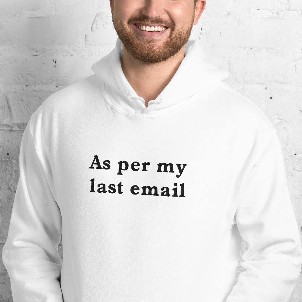 As per my last email (embroidered) Hoodie Orbital Clothing