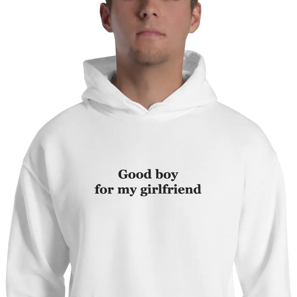Good boy for my girlfriend (embroidered) Hoodie Orbital Clothing