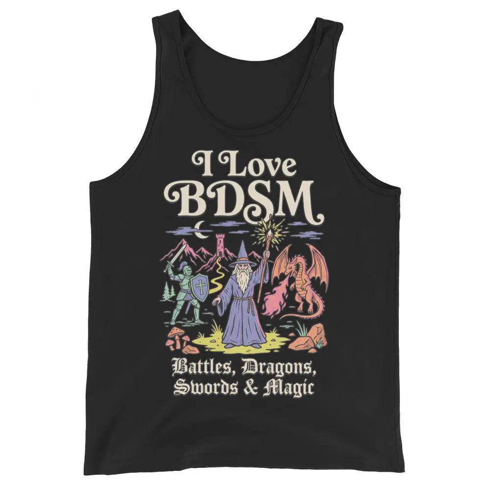 I Love BDSM (Battles, Dragons, Swords & Magic) Tank Top Orbital Clothing