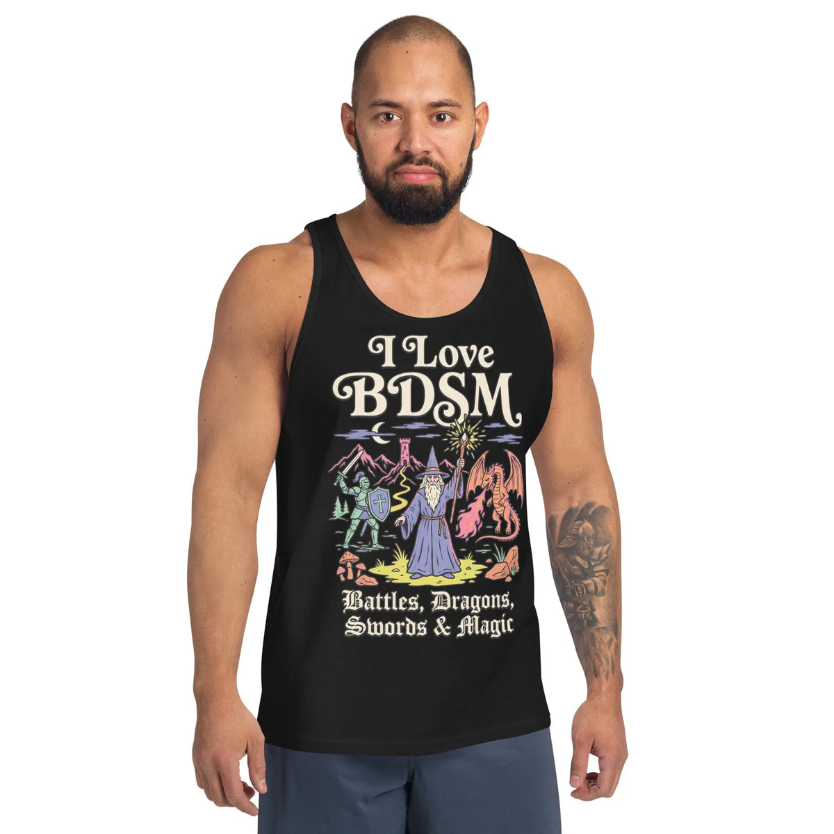 I Love BDSM (Battles, Dragons, Swords & Magic) Tank Top Orbital Clothing