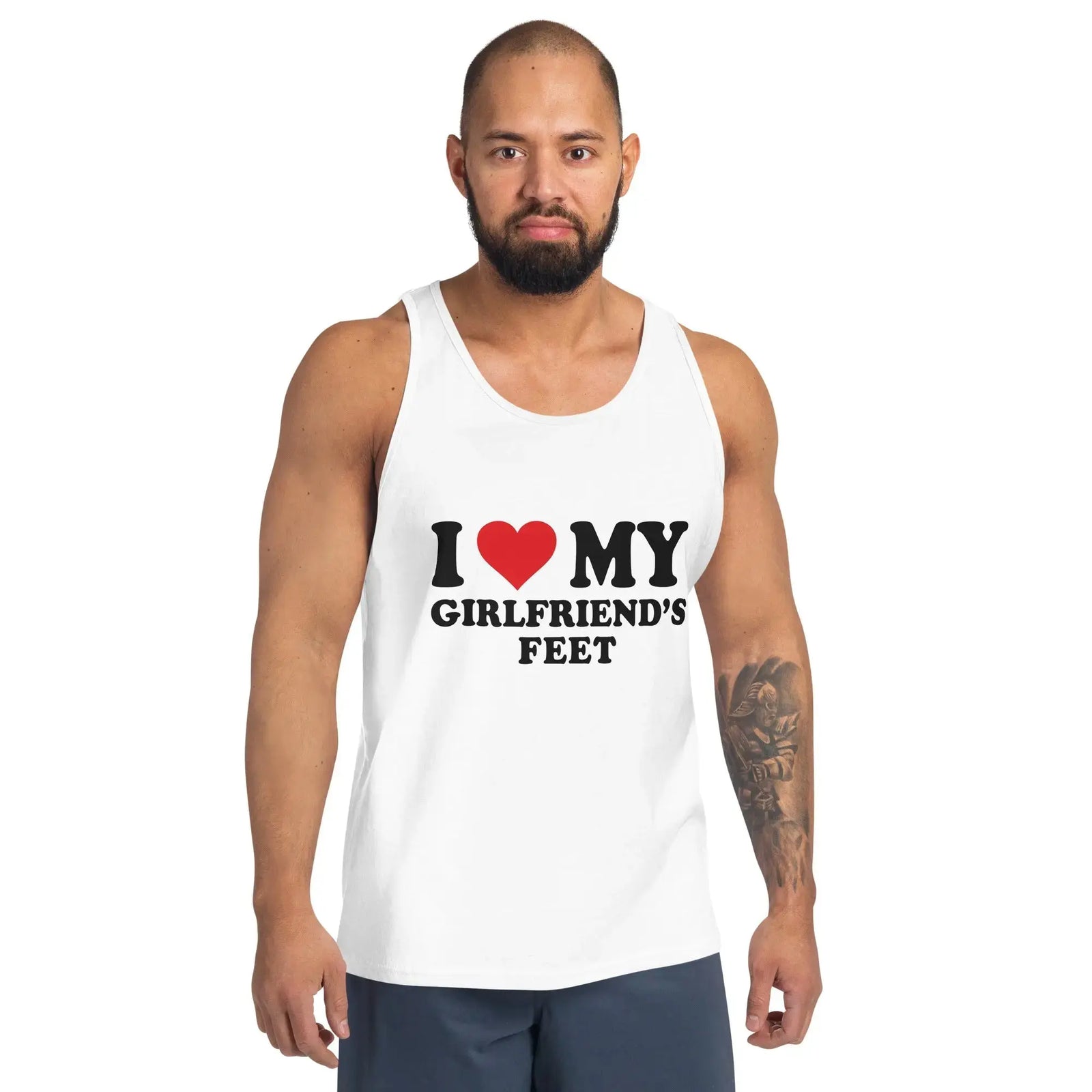 I love my girlfriends feet Tank Top Orbital Clothing