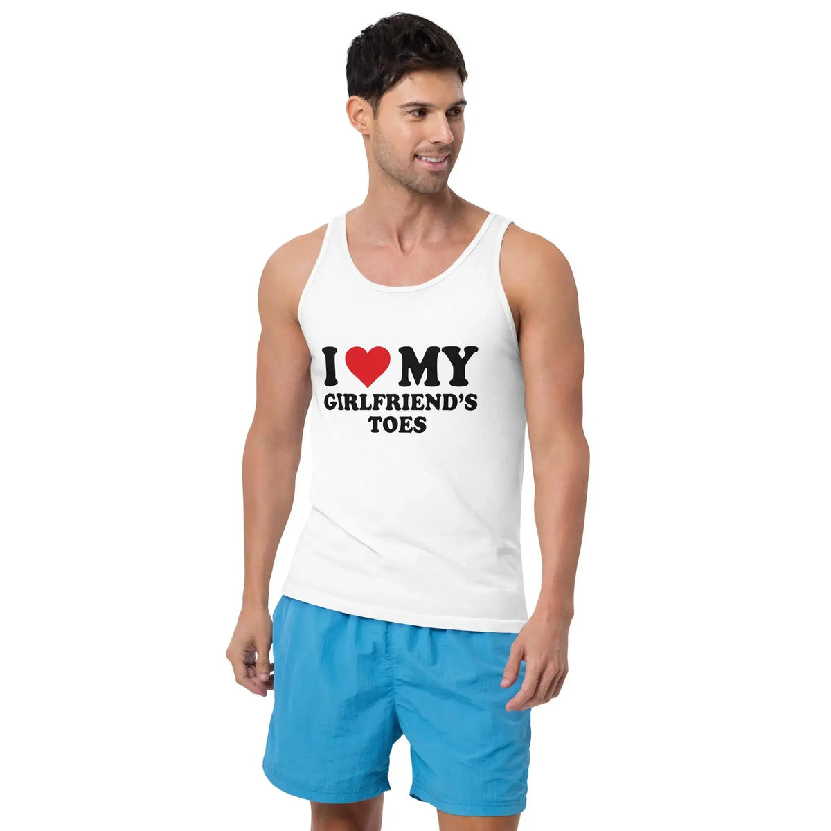 I love my girlfriends toes Tank Top Orbital Clothing