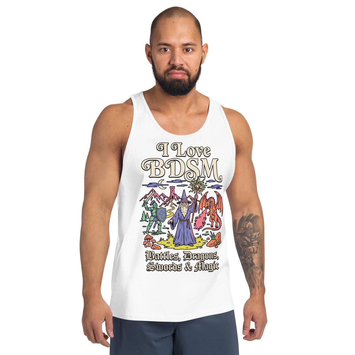 I Love BDSM (Battles, Dragons, Swords & Magic) Tank Top Orbital Clothing
