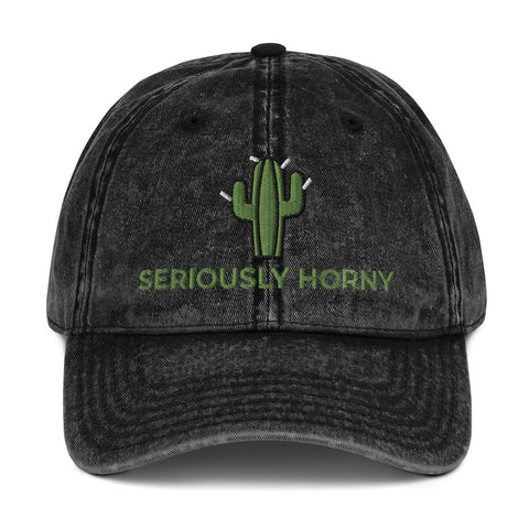 Seriously Horny Vintage Cotton Twill Cap