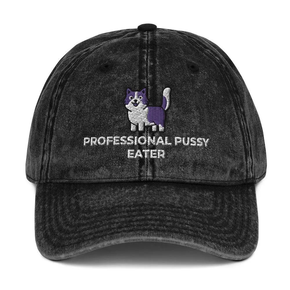 Professional Pussy Eater Vintage Cotton Twill Cap - Orbital Clothing