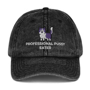 Professional Pussy Eater Vintage Cotton Twill Cap