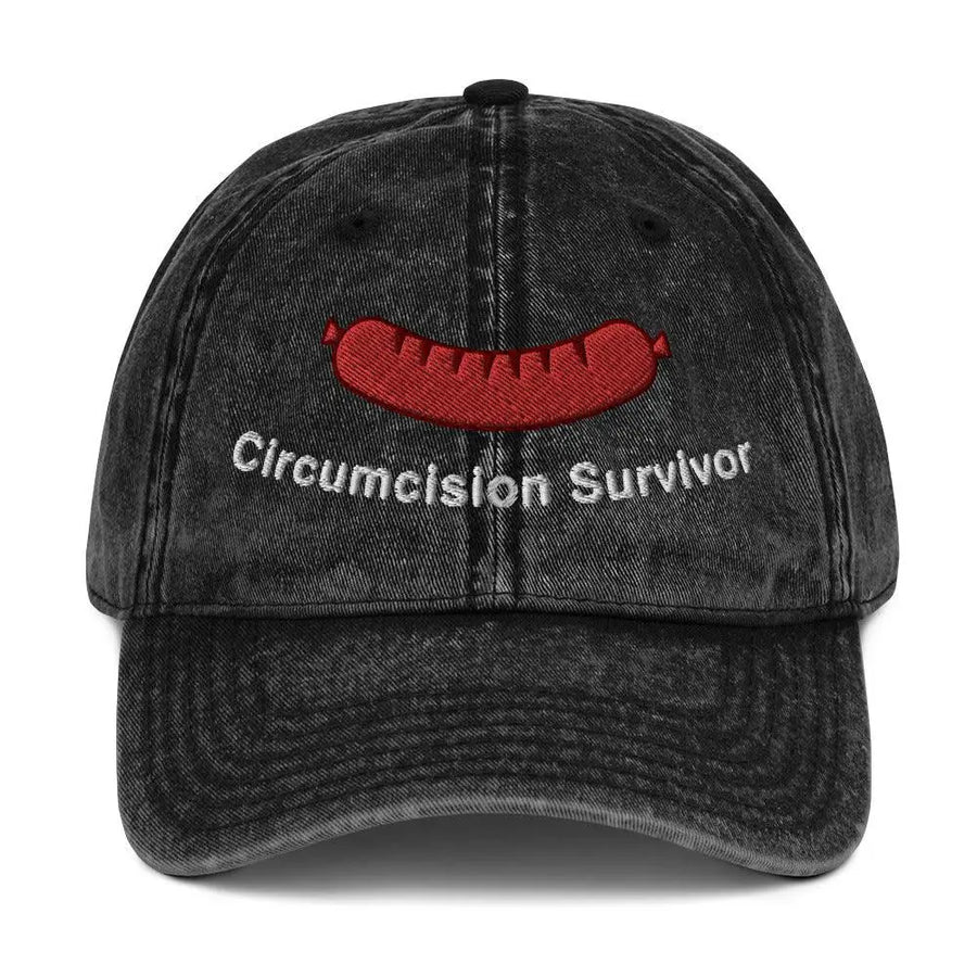 Circumcision Survivor Vintage Cotton Twill Cap - Orbital Clothing