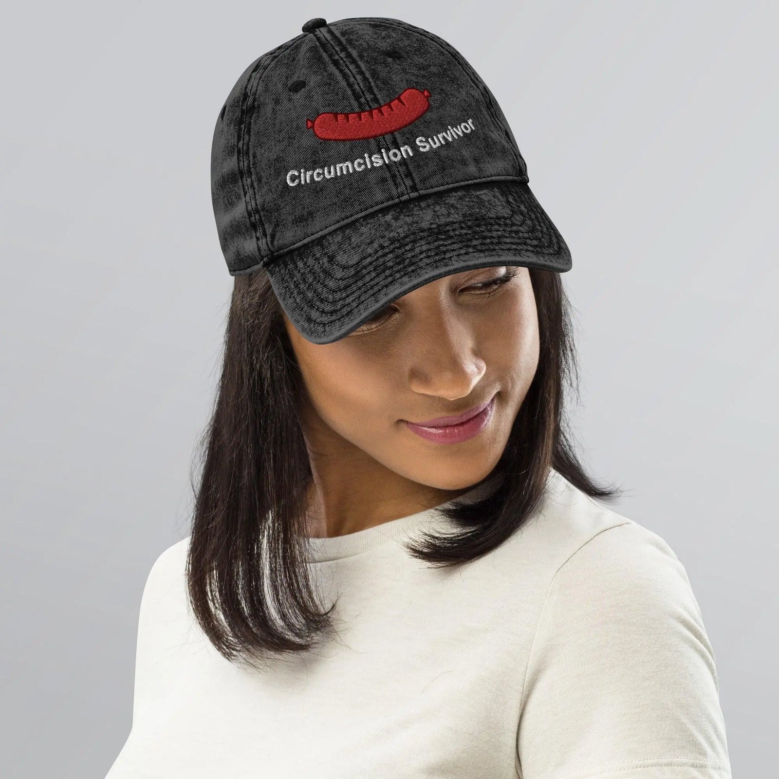 Circumcision Survivor Vintage Cotton Twill Cap - Orbital Clothing