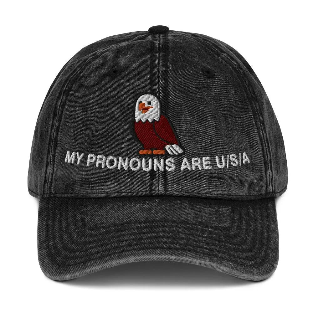 My Pronouns are USA Vintage Cotton Twill Cap - Orbital Clothing