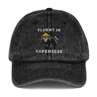 Vloeiend in Yapensese Vintage Katoenen Twill Pet - Zwart