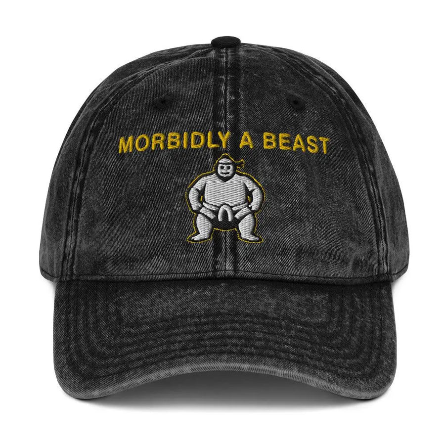 Morbidly a Beast Vintage Cotton Twill Cap - Orbital Clothing