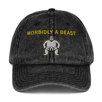 Morbidly a Beast Vintage katoenen keperpet - Zwart