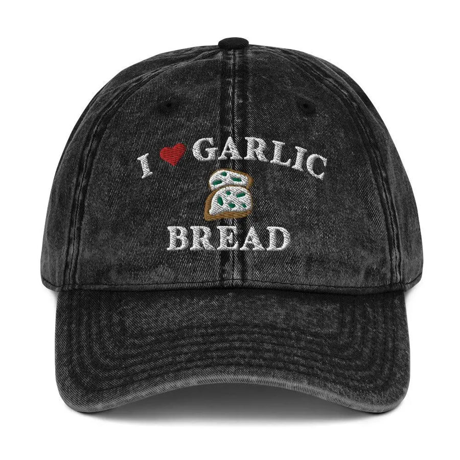 I Heart Garlic Bread Vintage Cotton Twill Cap - Orbital Clothing