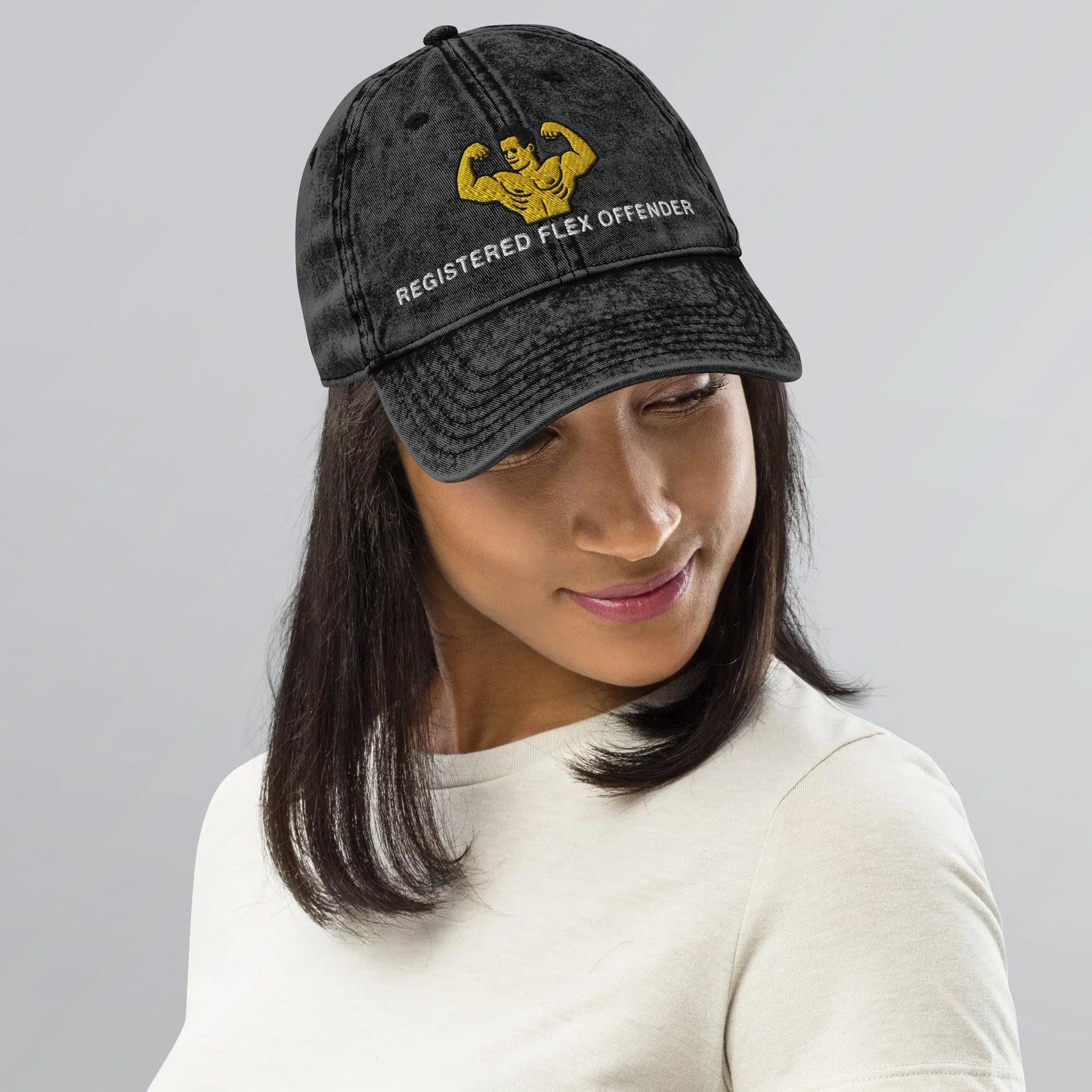 Registered Flex Offender Vintage Cotton Twill Cap - Orbital Clothing