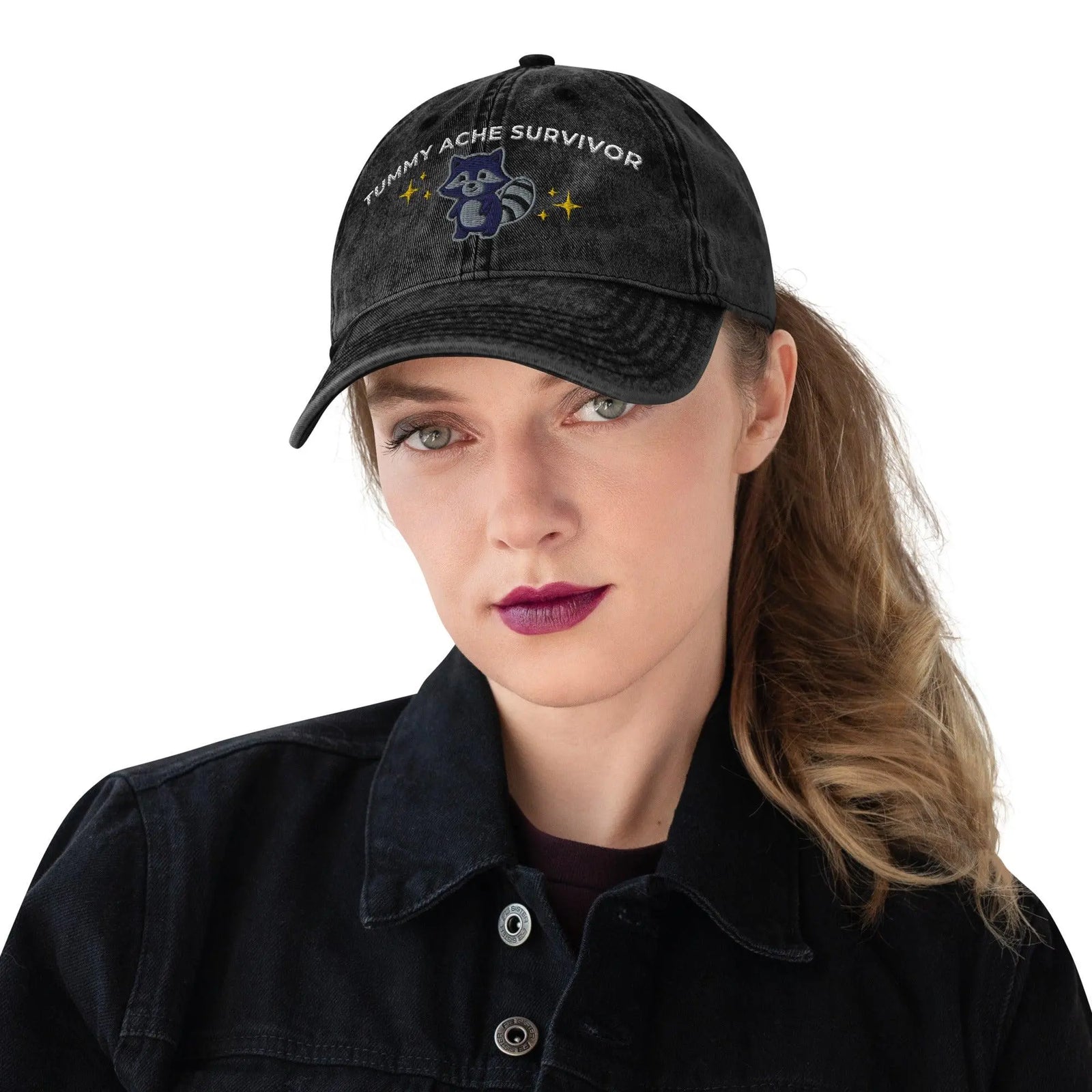 Tummy Ache Survivor Vintage Cotton Twill Cap - Orbital Clothing