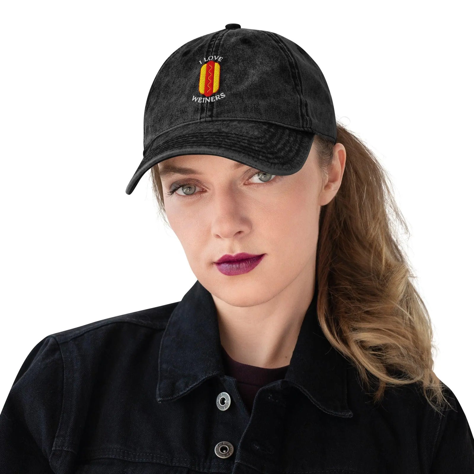 I Love Weiners (hotdogs) Vintage Cotton Twill Cap - Orbital Clothing