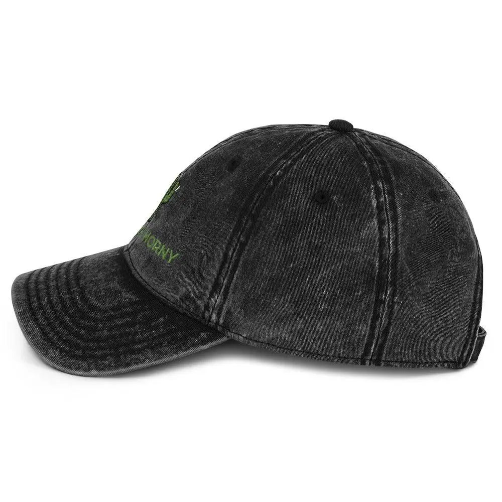 Seriously Horny Vintage Cotton Twill Cap - Orbital Clothing