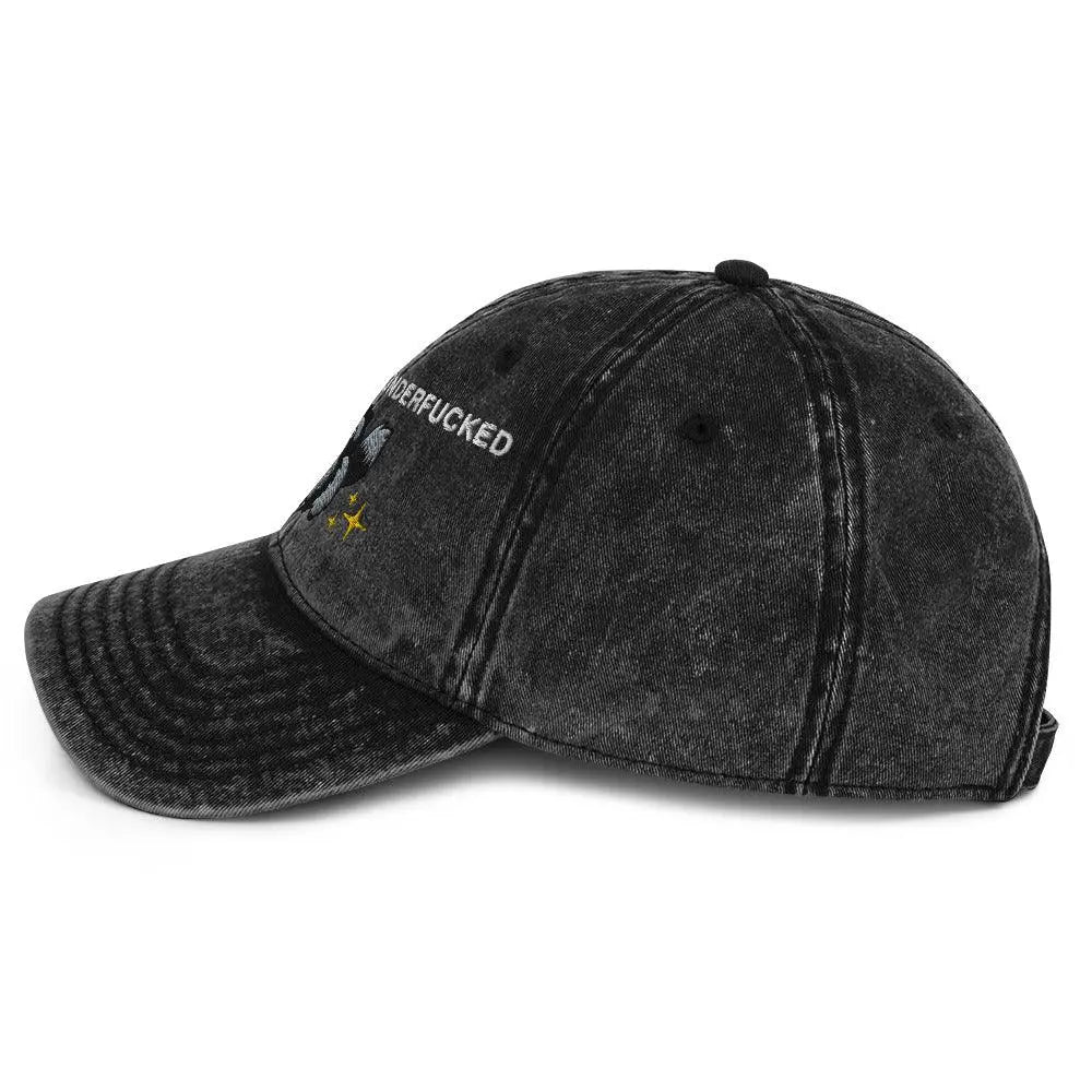 Overworked Underfucked Vintage Cotton Twill Cap - Orbital Clothing