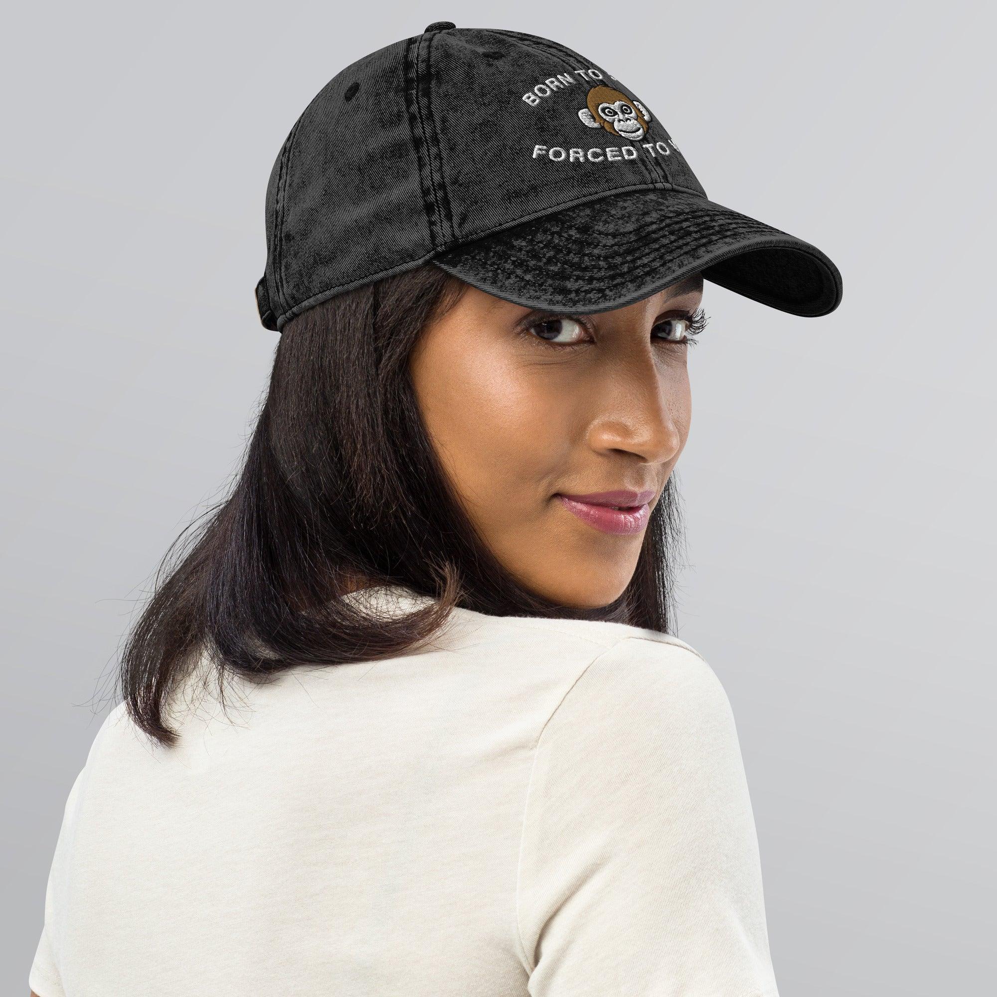 Born to Shit Forced to Wipe Vintage Cotton Twill Cap - Orbital Clothing