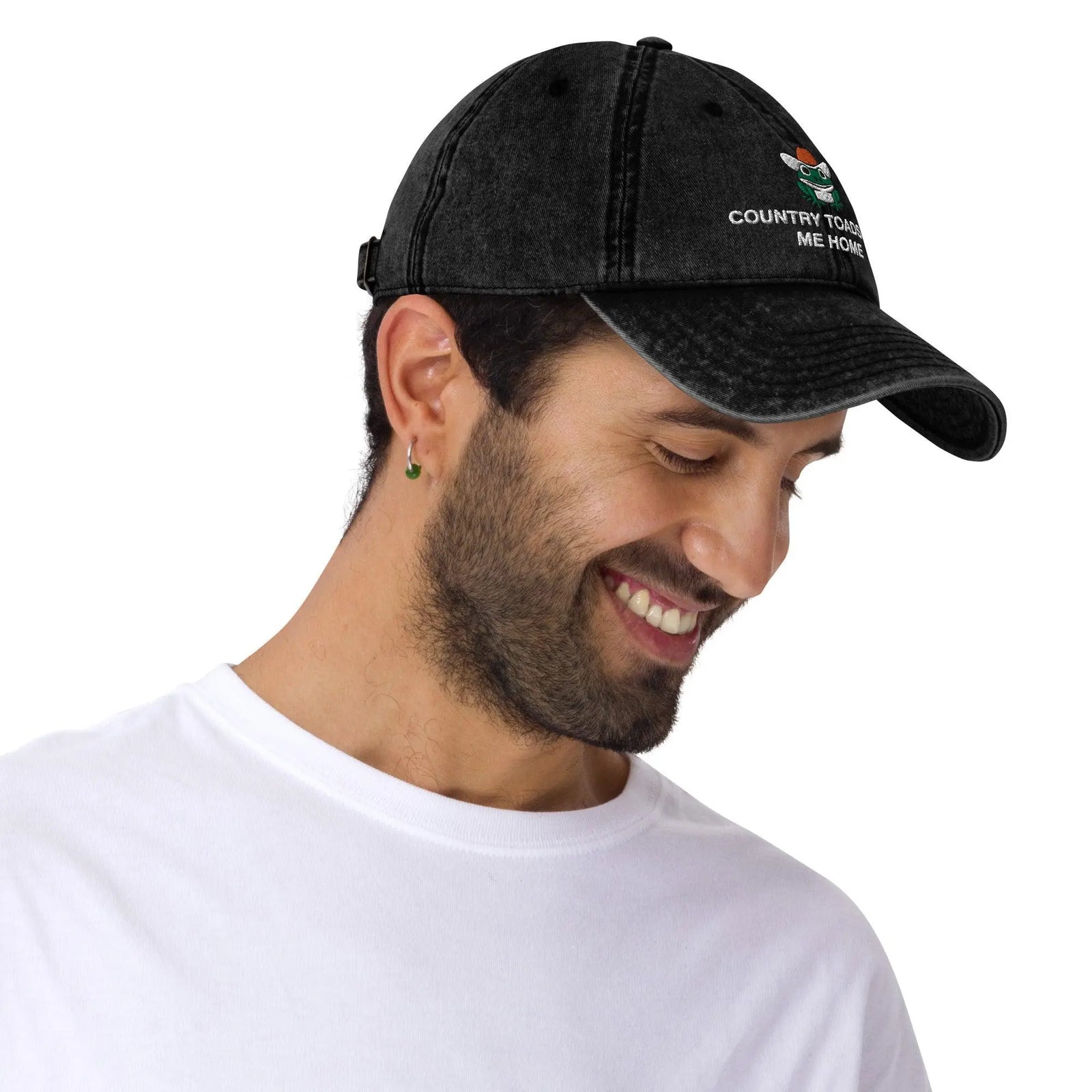 Country Toads Take Me Home Vintage Cotton Twill Cap - Orbital Clothing