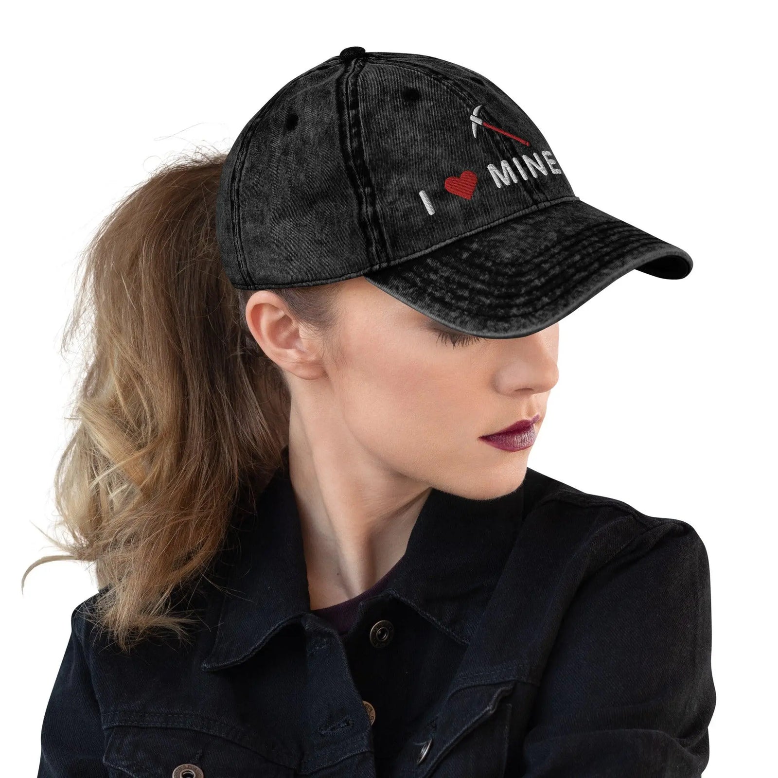 I heart Miners Vintage Cotton Twill Cap - Orbital Clothing