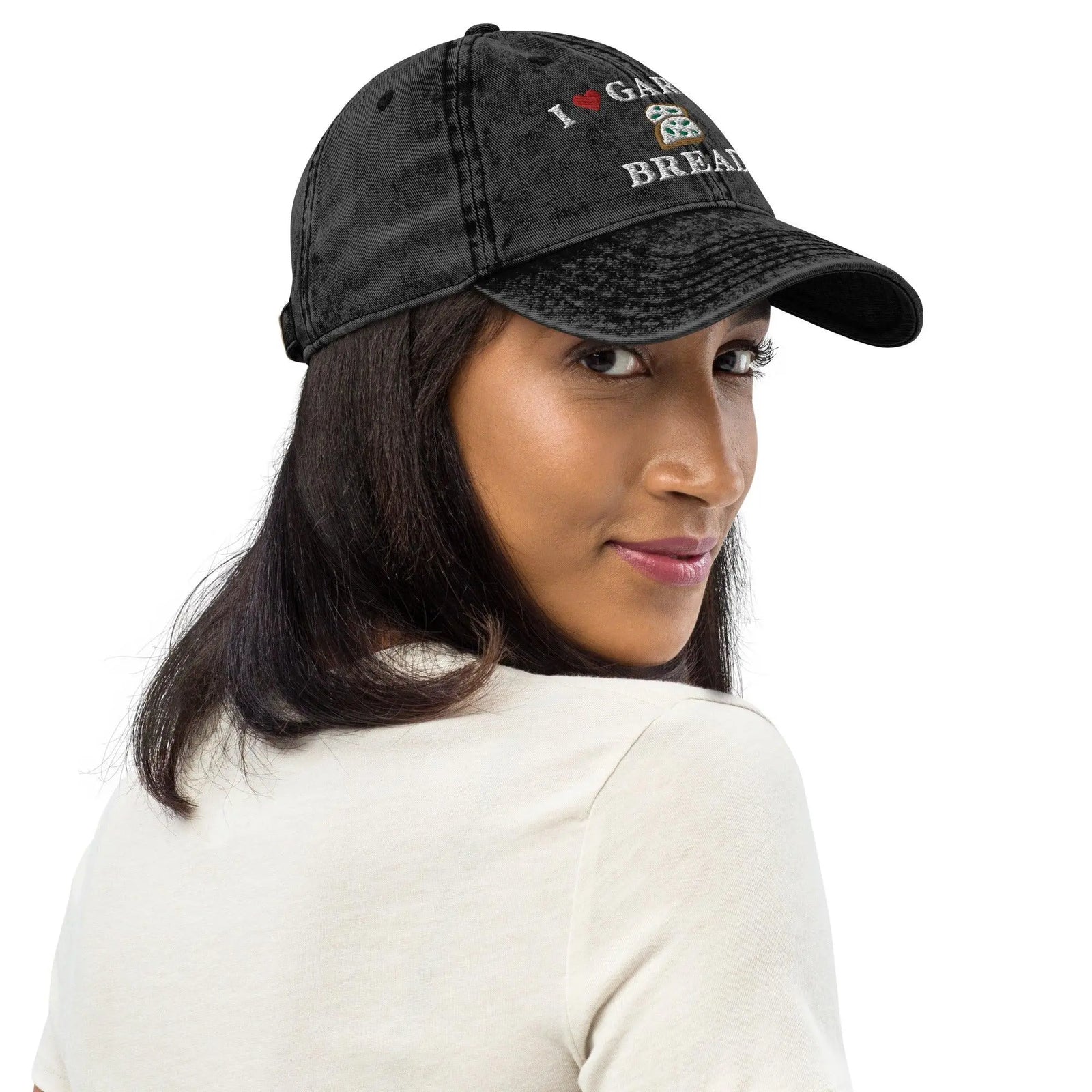 I Heart Garlic Bread Vintage Cotton Twill Cap - Orbital Clothing