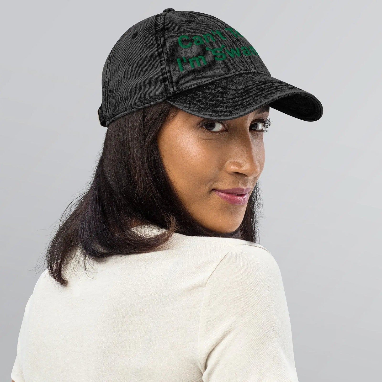 Cant Today Im Swamped Vintage Cotton Twill Cap - Orbital Clothing