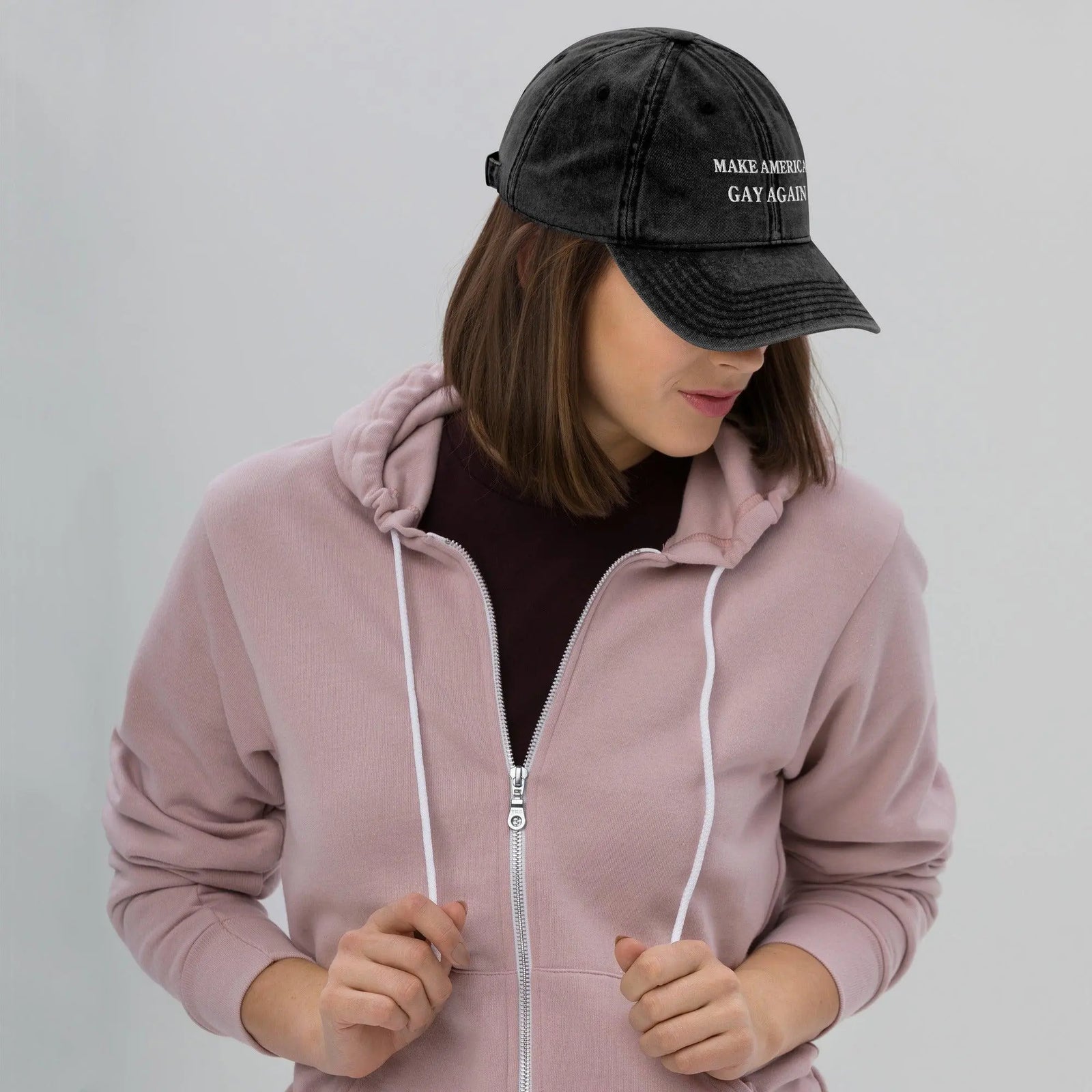 Make America Gay Again Vintage Cotton Twill Cap - Orbital Clothing