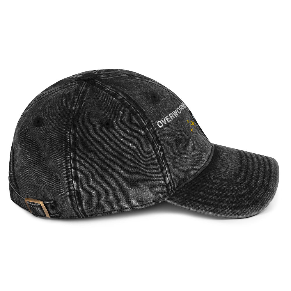 Overworked Underfucked Vintage Cotton Twill Cap